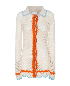 Sportmax Crochet Effect Knitted Shirt