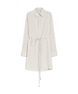 Sportmax Eolie Oversized Tied Waist Long-Sleeved Dress