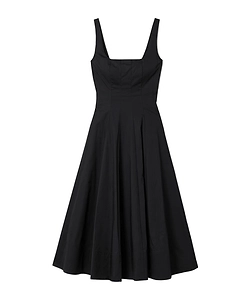 Staud Wells Pleated Sleeveless Dress