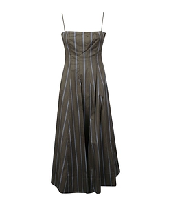 Staud Wylie Striped Midi Dress