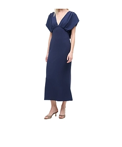 V-Neck High-Waisted Dress