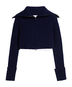 Sportmax Zipped Cropped Cardigan