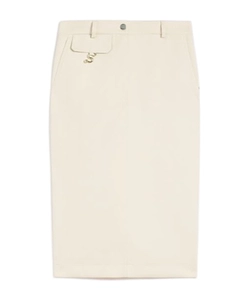 Straight-Fit Gabardine Skirt