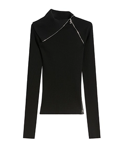 Sportmax Pinna Zip-Detailed Jumper