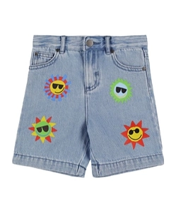 Belt-Loop Denim Shorts