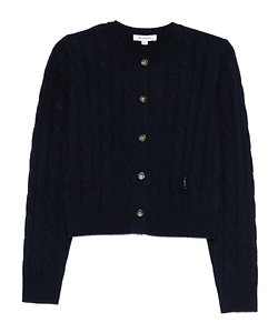 Cable-Knit Buttoned Cardigan