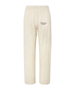 Cable Knit Cashmere And Wool Blend Casual Pants