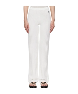Ribbed Straight Leg Casual Pants