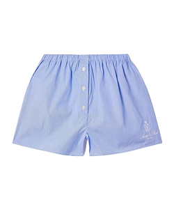 Vendome Embroidered Pinstripe Shorts
