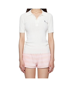 Src Ribbed Logo Polo Top