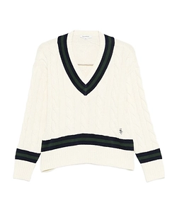 V-Neck Striped Knitwear