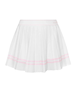 Vendome Script Pleated Midi Skirt