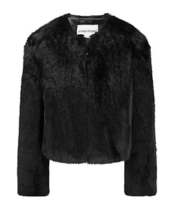 Stand Studio Zip-Up Faux Fur Jacket