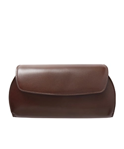 Curved Leather Clutch