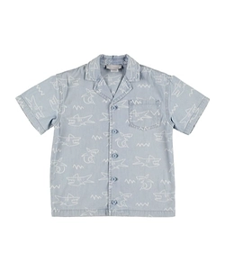 Printed Light Cotton Denim Shirt