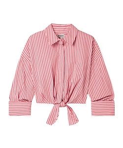 Lisa Striped Tie-Front Shirt