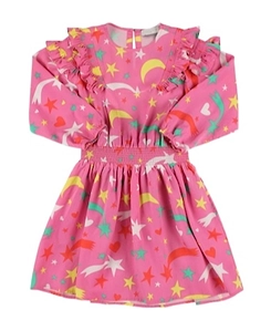 Ruffled Star Print Dress