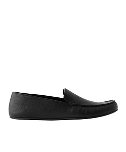 Leo Textured-Leather Loafers