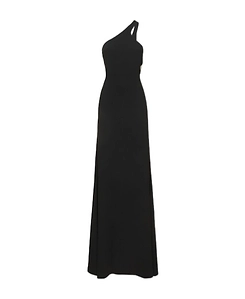 Single Shoulder Crepe Long Dress