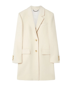 Single-Breasted Wool Coat