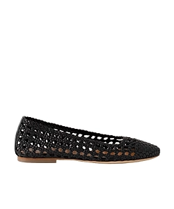 Nell Woven Leather Ballet Shoes