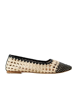 Nell Woven Leather Ballet Flats