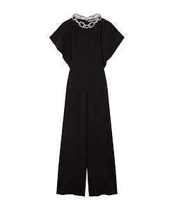Stella Mccartney Chain-Embellished Wide-Leg Jumpsuit