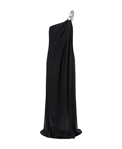 Stella Mccartney Falabella Embellished Chain-Linked Satin Gown
