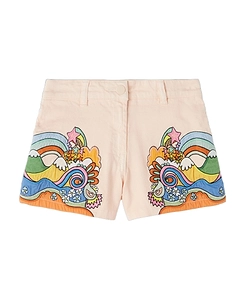 Stella Mccartney Kids Belt-Looped Love To Dream Printed Shorts