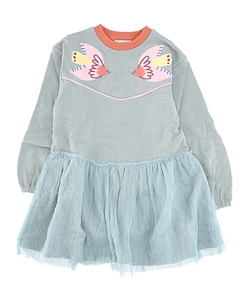 Stella Mccartney Kids Bird Embroidered Tulle Dress