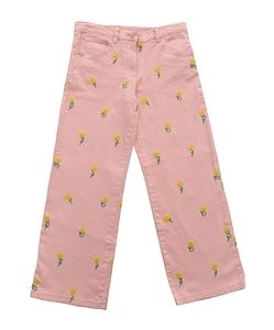 Stella Mccartney Kids Floral Embroidered Mid-Rise Jeans