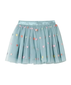 Stella Mccartney Kids Heart Embroidered Tulle Skirt
