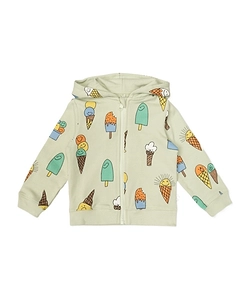 Stella Mccartney Kids Illustration-Printed Zip-Up Hoodie