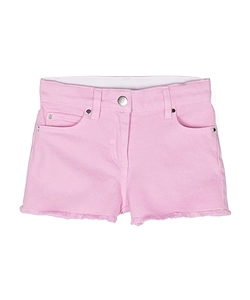 Stella Mccartney Kids Logo Patch Mid-Rise Denim Shorts