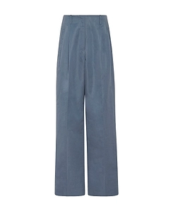 Wide-Leg Cotton-Ramie Trousers