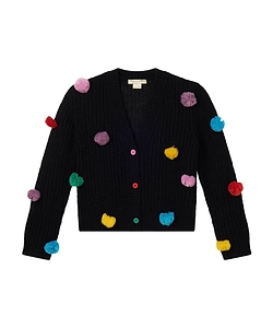 Stella Mccartney Kids Pompom Detailed Knitted Cardigan