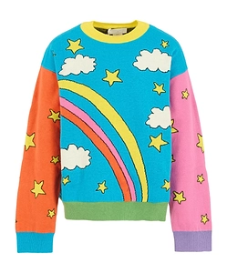 Stella Mccartney Kids Rainbow-Printed Crew Neck Jumper