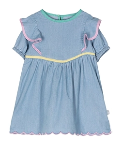 Stella Mccartney Kids Ruffled Detail Chambray Dress