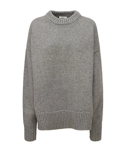 Wool-Cashmere Round Neck Sweater