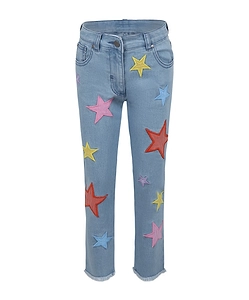 Stella Mccartney Kids Star-Patch Fringed Jeans