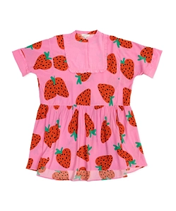 Stella Mccartney Kids Strawberry-Printed Ruffled Dress
