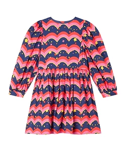 Stella Mccartney Kids Star-Motif Puff-Sleeve Dress