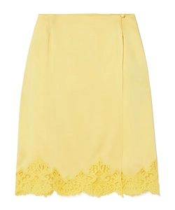 Stella Mccartney Lace-Trimmed Scalloped Short Skirt
