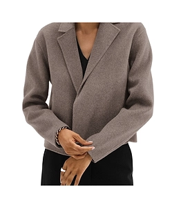 Double-Sided Wool Cashmere Casual Cardigan Jacket