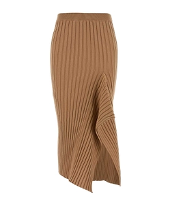 Stella Mccartney Ribbed Asymmetric Knitted Skirt