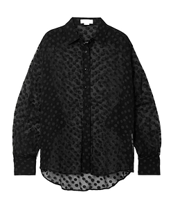 Stella Mccartney Sheer Polka Dot Chiffon Shirt