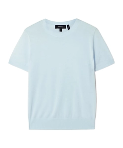 Merino Wool Short-Sleeved Knit Sweater