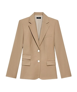 Long-Sleeved Single-Breasted Blazer