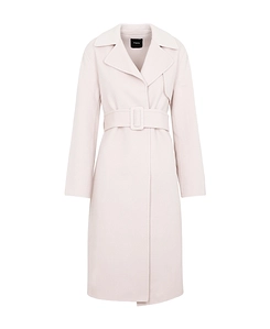 Notched-Lapels Belted Coat