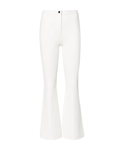 Pleat-Detail Flared Trousers